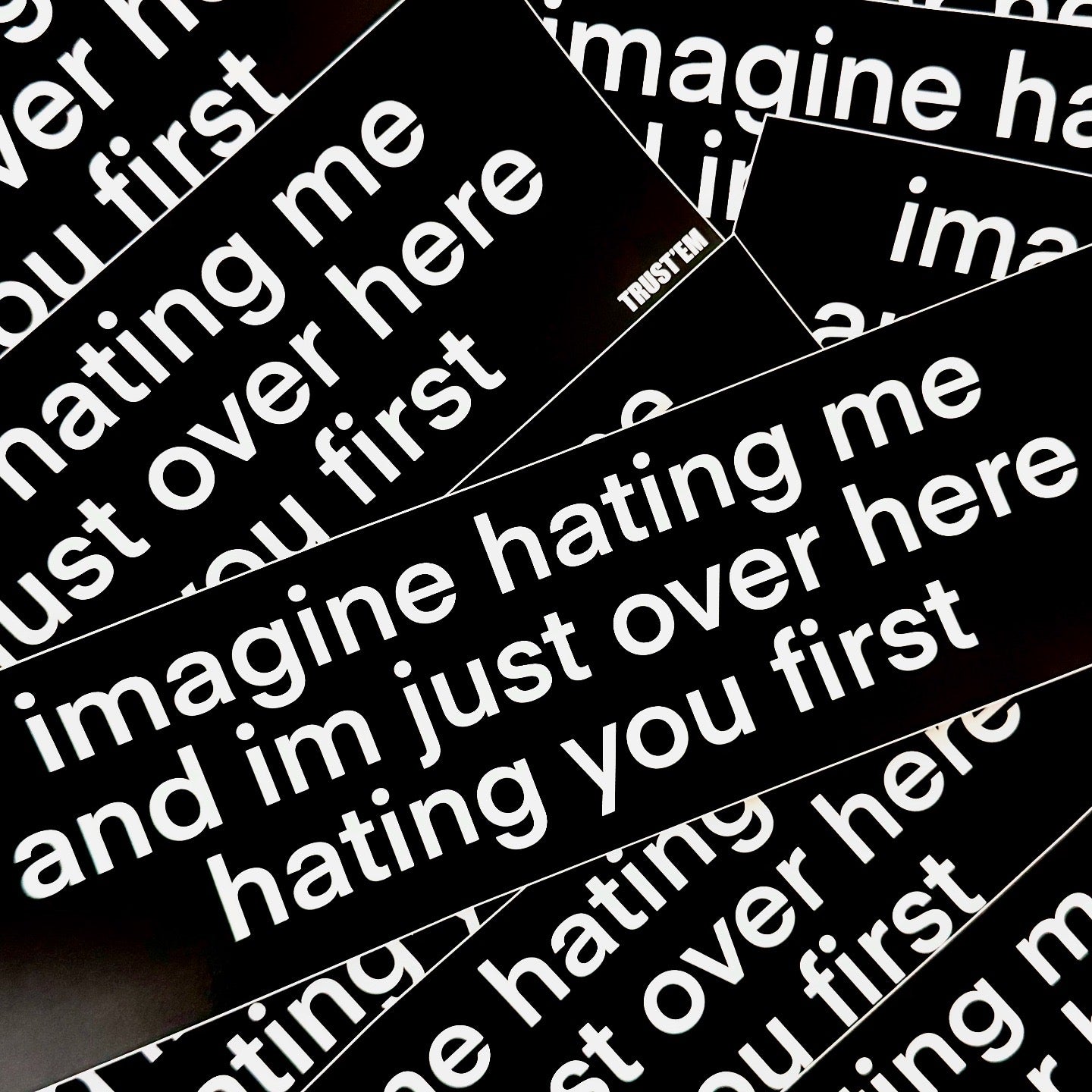 Imagine Hating Me Bumper Sticker