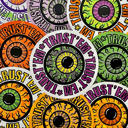 Halloween Eyeball Stickers x 3