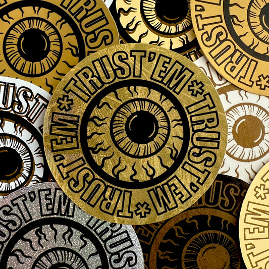 Metallic Eyeball Stickers x 3